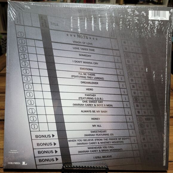 VINYL Mariah Carey: #1's - 2 Silver/Black Swirl LP + 4 Bonus Tracks NEW / SEALED - Picture 4 of 6